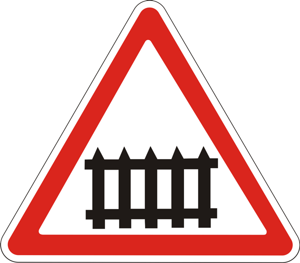 Предупреждающий дорожный знак 1.27 Железнодорожный переезд со шлагбаумом