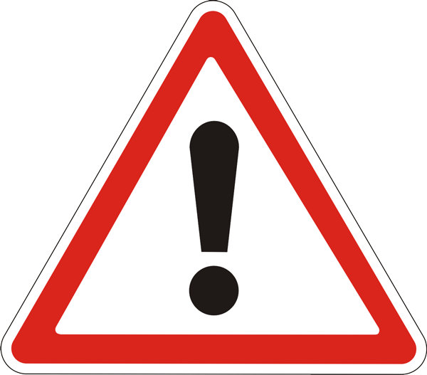 Предупреждающий дорожный знак 1.39 Иная опасность (аварийно-опасный участок)
